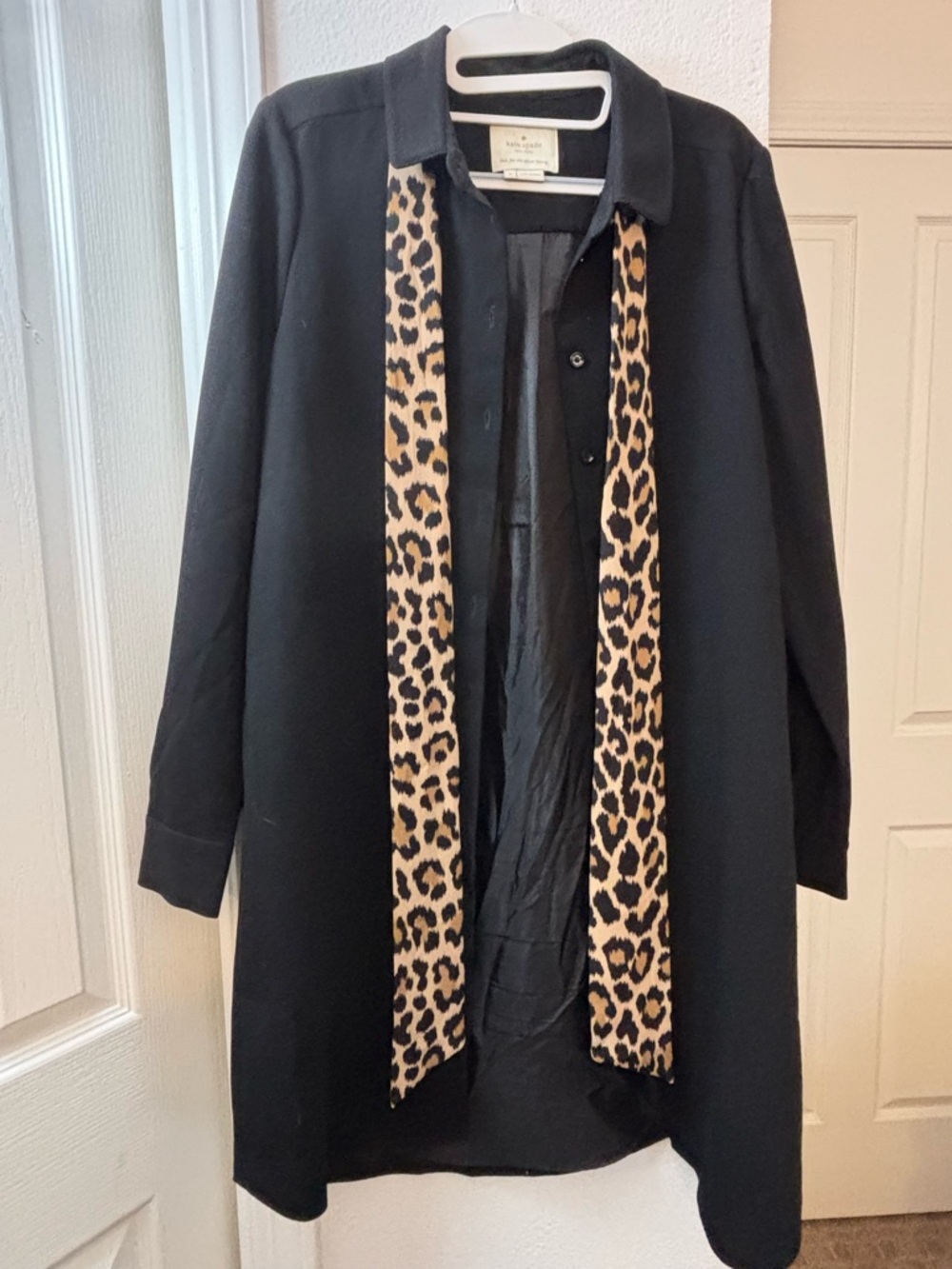 Kate Spade Griffin Dress with Leopard Tie
